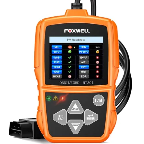 FOXWELL NT201 OBD2 Scanner with Live Data and Free Updates