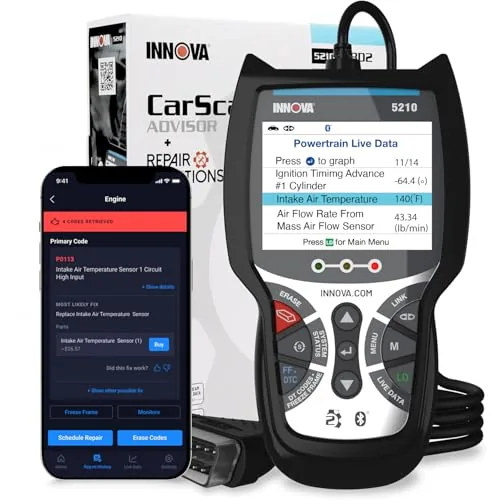 Innova 5210 OBD2 Scanner with Battery Tester and ABS