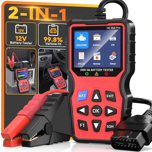 Yakry 2-in-1 OBD2 Scanner and 12V Battery Tester