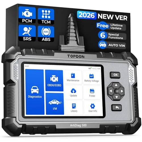 TOPDON AD500 4-System OBD2 Scanner with 6 Reset Functions
