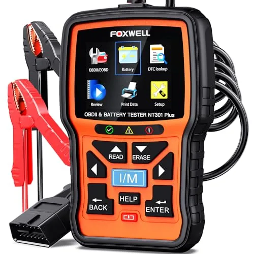 FOXWELL NT301 Plus OBD2 Scanner with Battery Tester