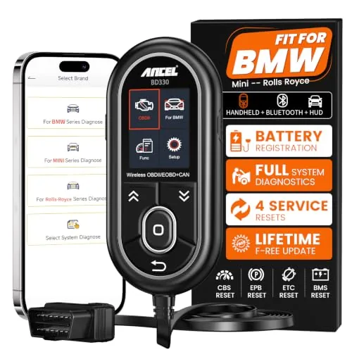 ANCEL BD330 BMW OBD2 Scanner with HUD and Bluetooth