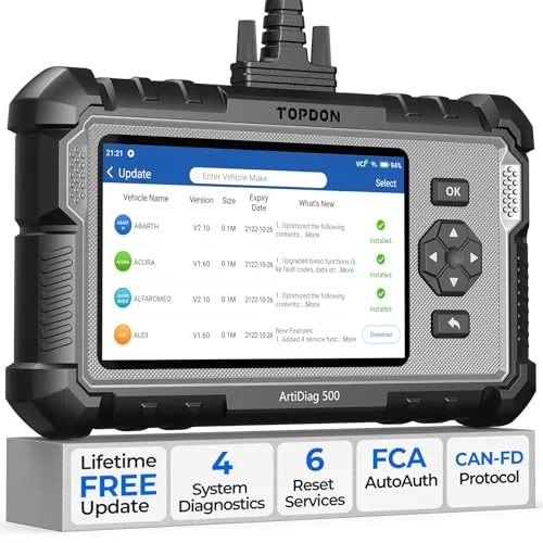 TOPDON AD500 4-System Diagnostic Scanner with 6 Resets