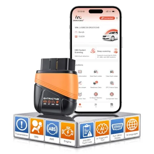 EXTRACTME OBD2 Bluetooth Scanner with AI Diagnostics