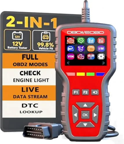 Norlix 2-in-1 OBD2 Scanner and 12V Battery Tester