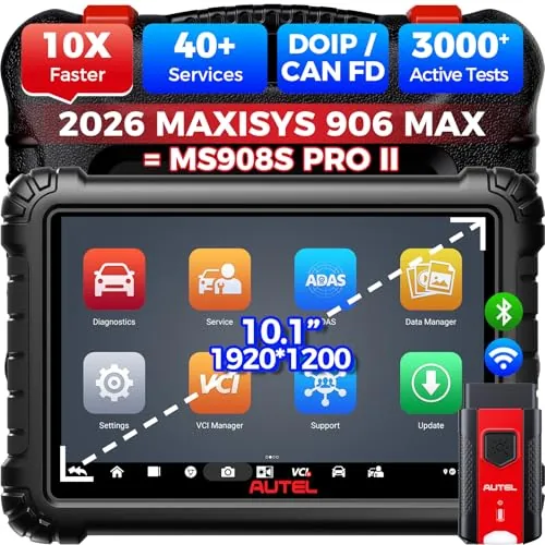 Autel MS906 MAX 10.1" Bi-Directional Diagnostic Scanner